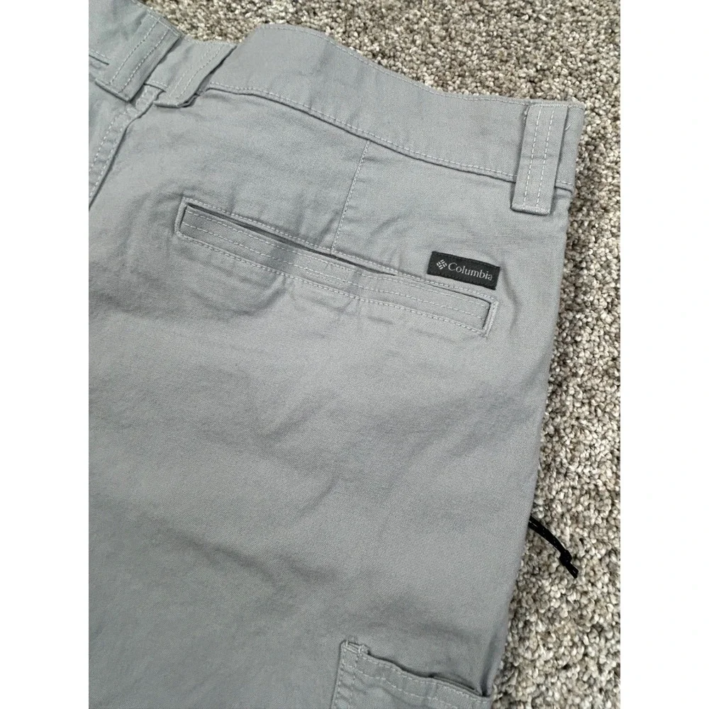 Columbia Mens Gray Regular Fit Utility Hiking Shorts 36W 8L #0579